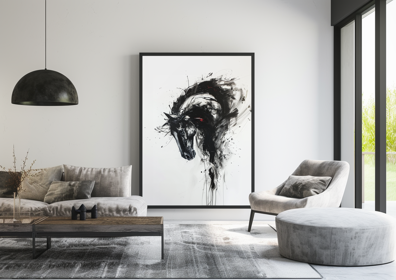 A Printable Copy of a Modern Horse Art, Expressionist Imagery, Modern Wall Decor, Unique Piece of Art