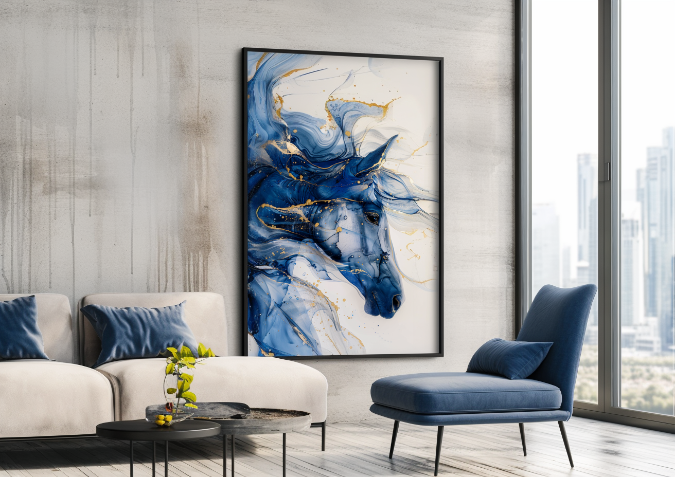 A Printable Copy of Abstract Alcohol Ink Horse Painting, Modern Horse Artwork, Horse Wall Decor, Contemporary Horse Art