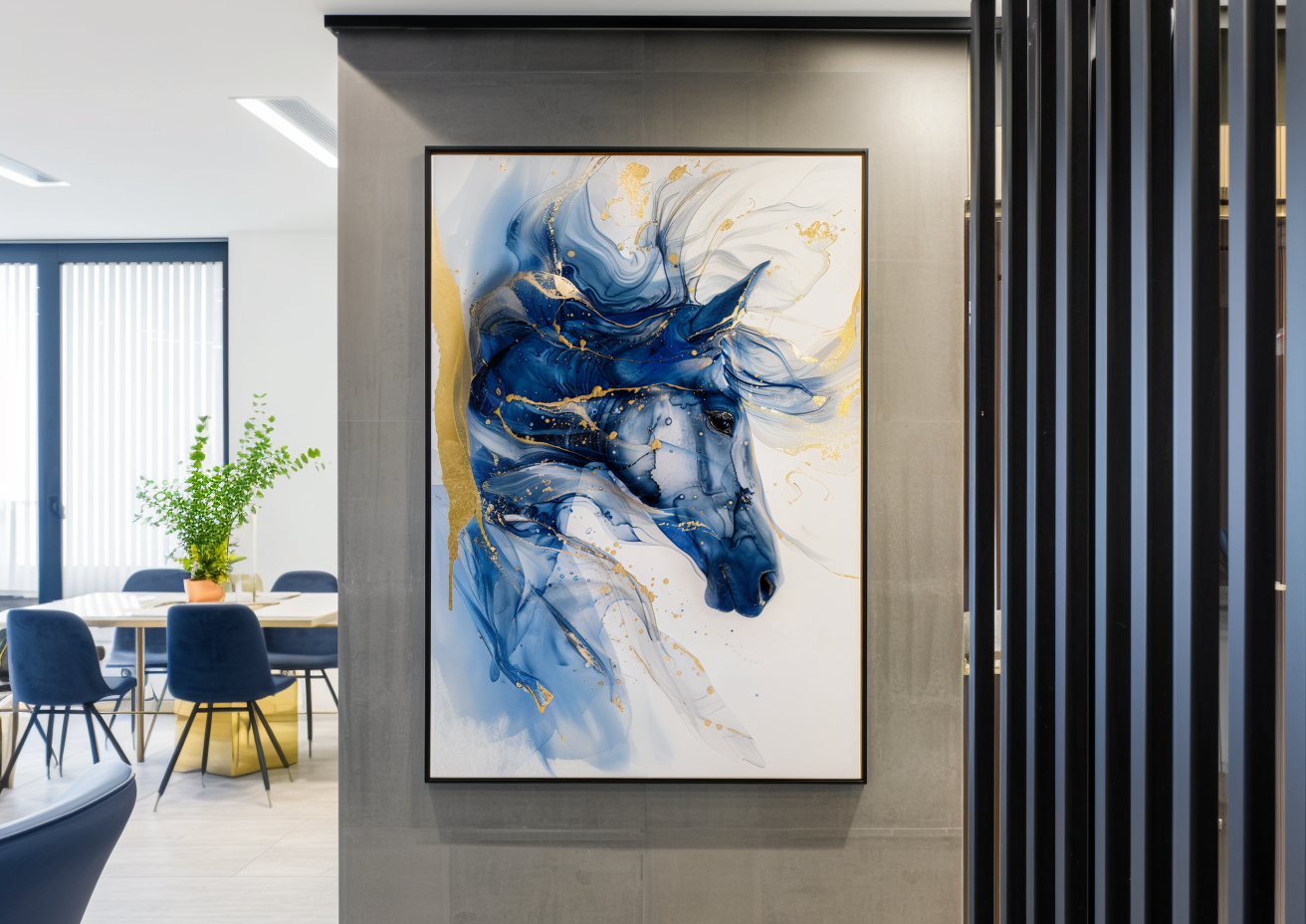 A Printable Copy of Abstract Alcohol Ink Horse Painting, Modern Horse Artwork, Horse Wall Decor, Contemporary Horse Art