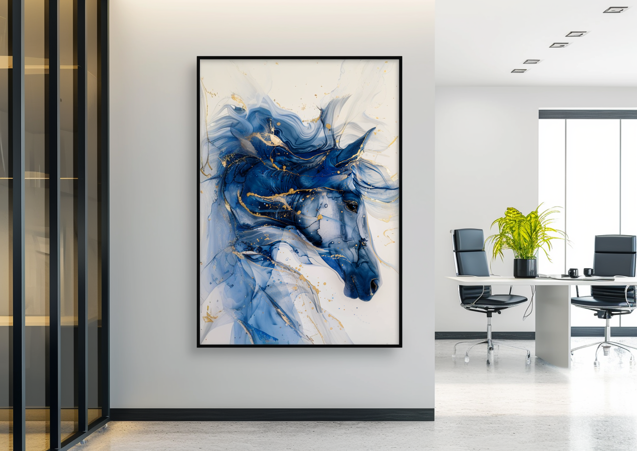 A Printable Copy of Abstract Alcohol Ink Horse Painting, Modern Horse Artwork, Horse Wall Decor, Contemporary Horse Art