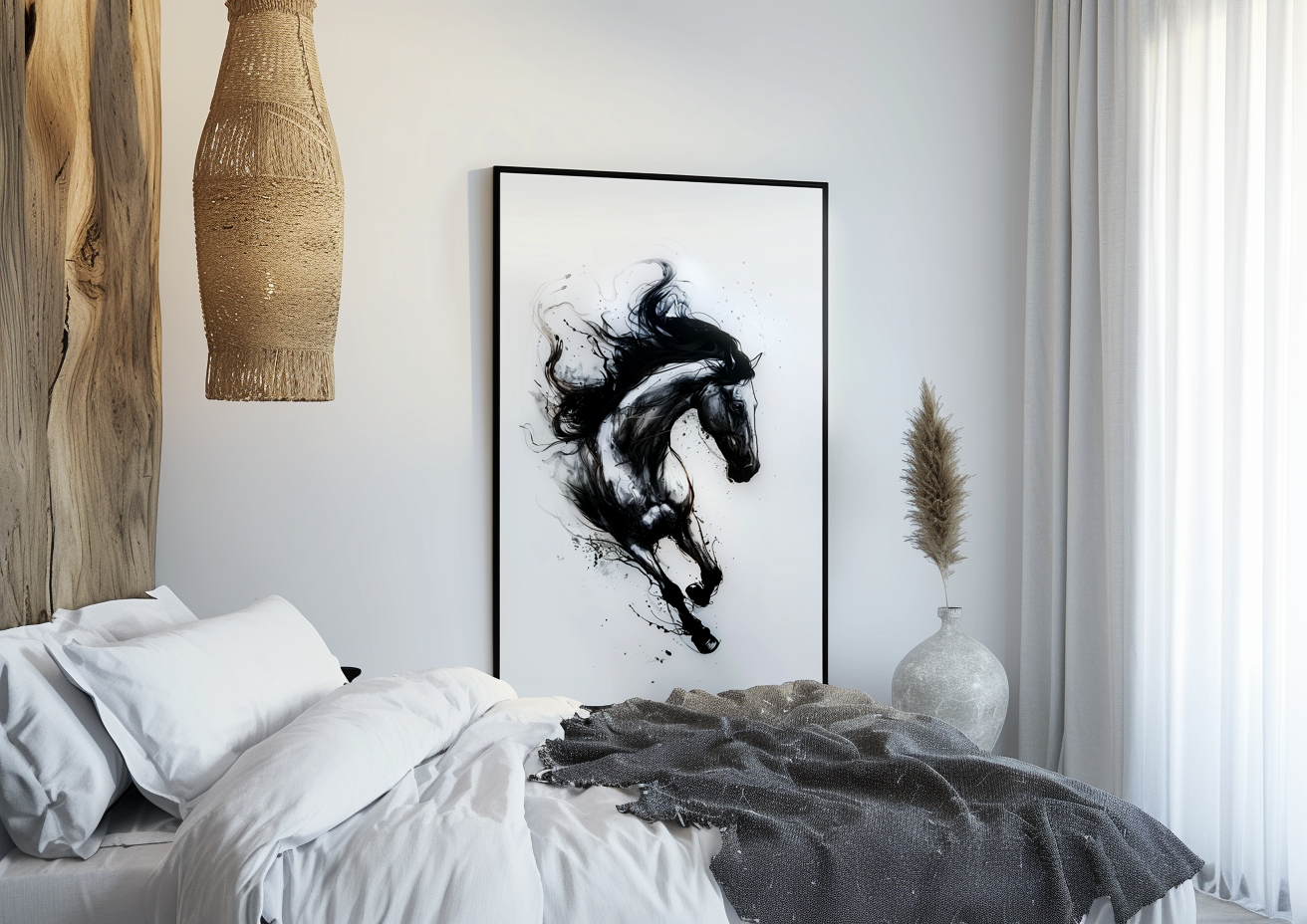 A Printable Copy of an Abstract Horse Art, Expressionist Imagery, Modern Wall Decor, Unique Piece of Art