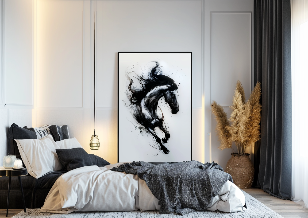 A Printable Copy of an Abstract Horse Art, Expressionist Imagery, Modern Wall Decor, Unique Piece of Art