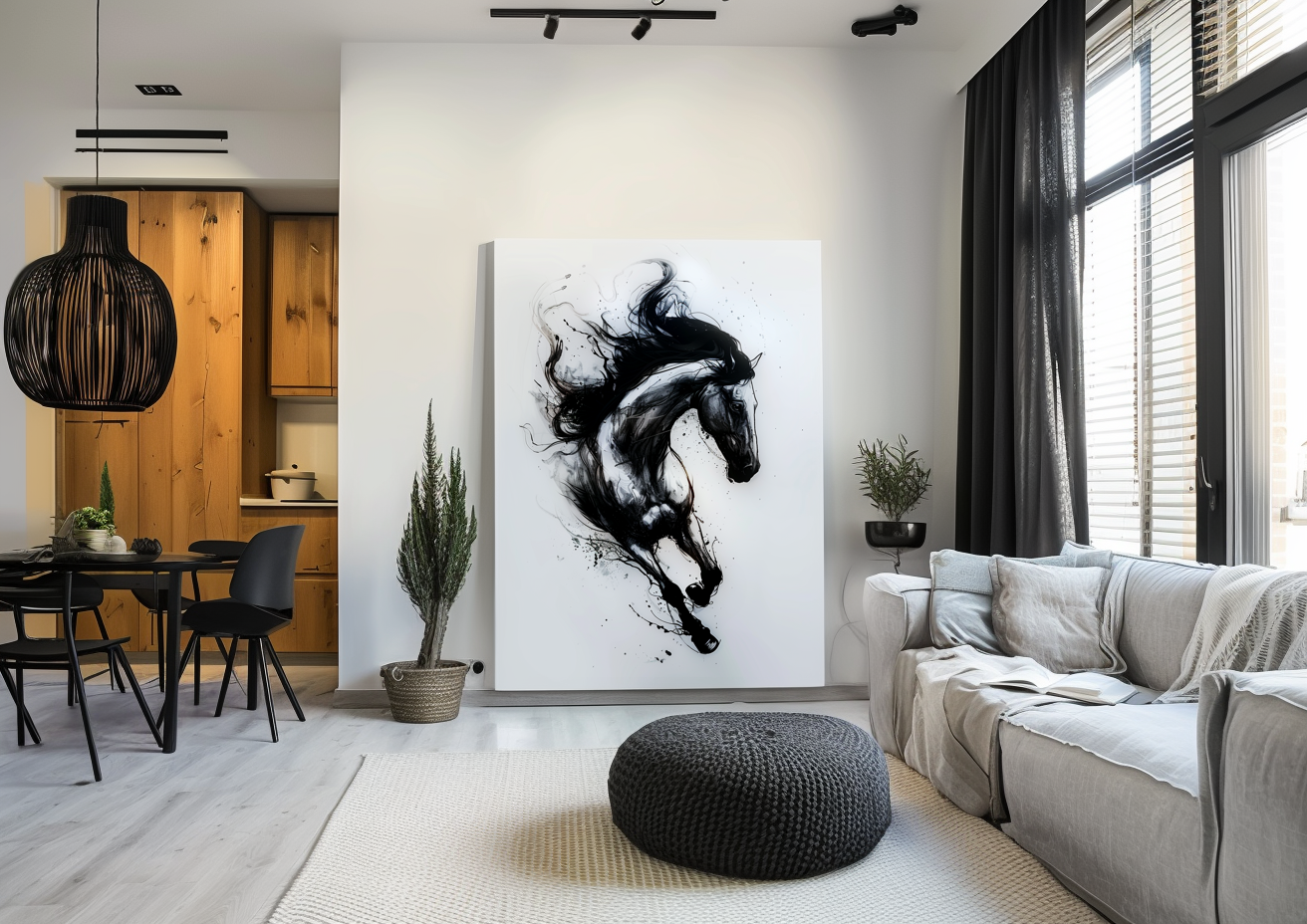 A Printable Copy of an Abstract Horse Art, Expressionist Imagery, Modern Wall Decor, Unique Piece of Art