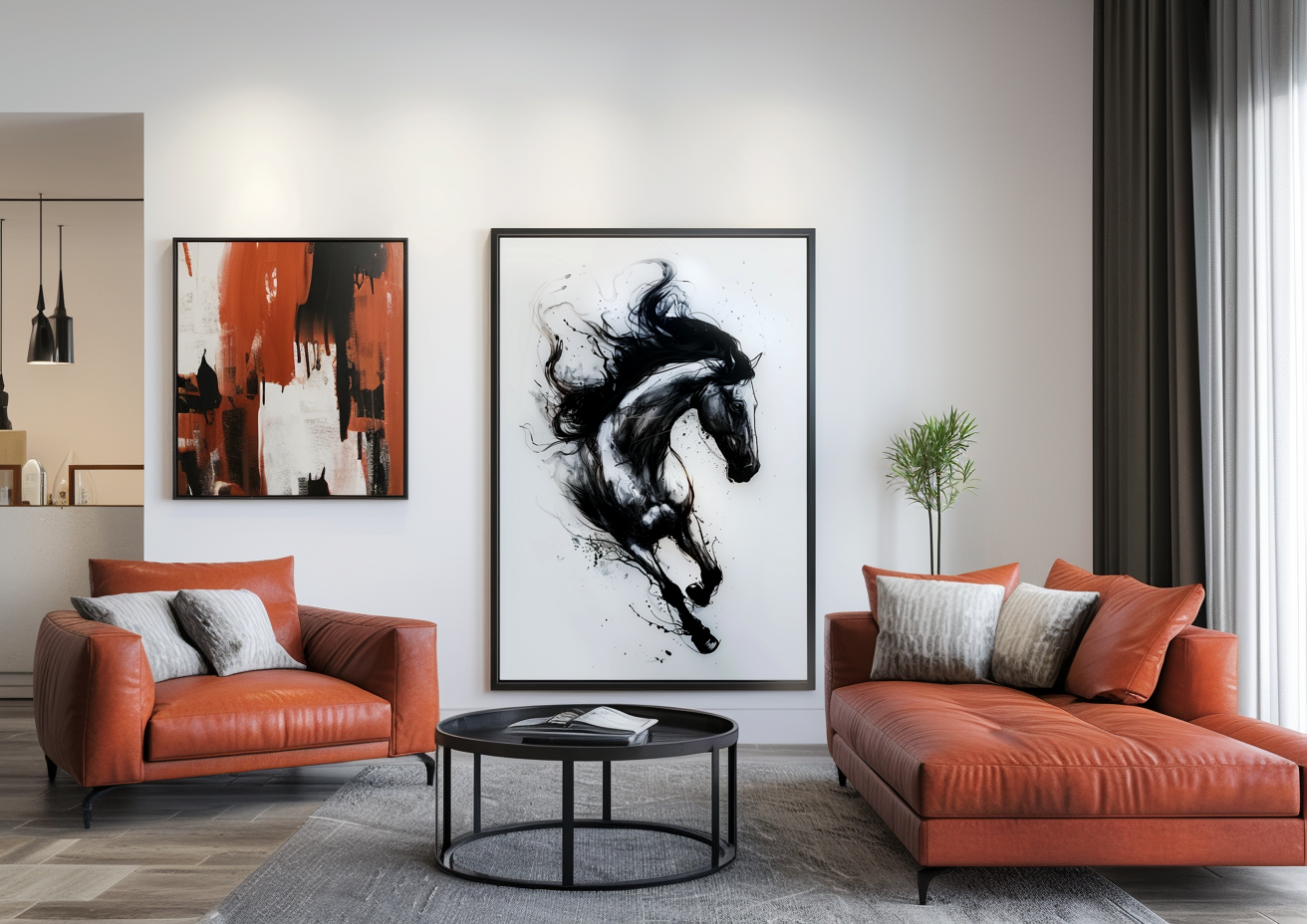 A Printable Copy of an Abstract Horse Art, Expressionist Imagery, Modern Wall Decor, Unique Piece of Art