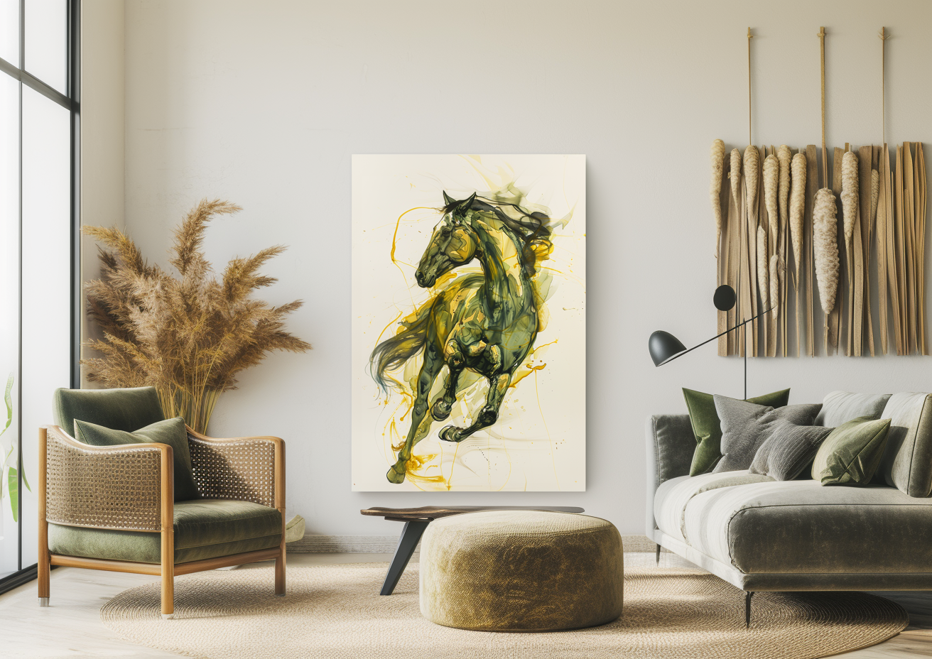 A Printable Copy of a Alcohol Ink Style Horse Art, Unique Design, Contemporary Horse Art, Equestrian Wall Decor