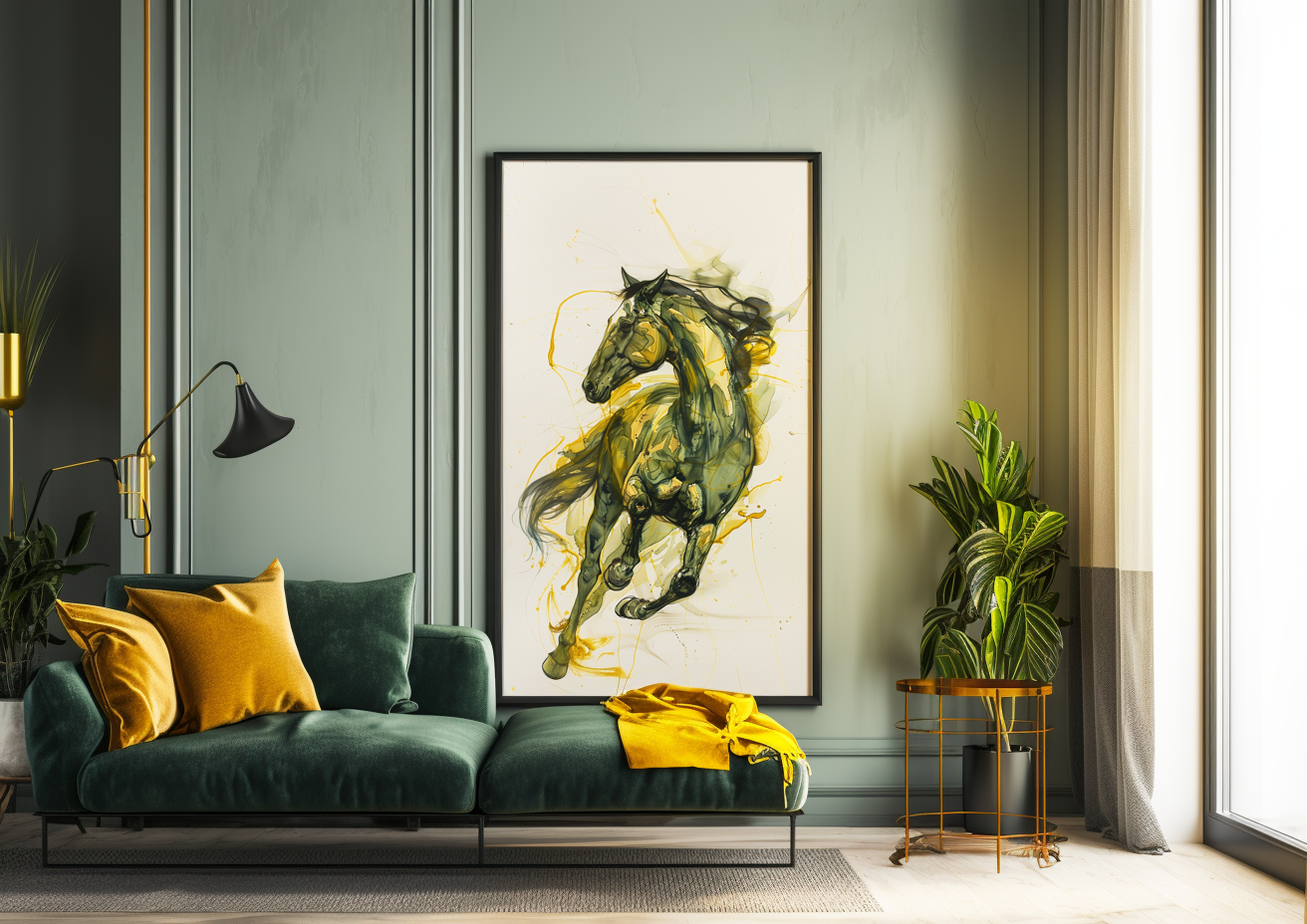 A Printable Copy of a Alcohol Ink Style Horse Art, Unique Design, Contemporary Horse Art, Equestrian Wall Decor