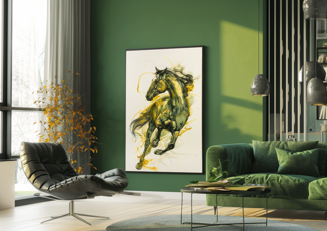 A Printable Copy of a Alcohol Ink Style Horse Art, Unique Design, Contemporary Horse Art, Equestrian Wall Decor