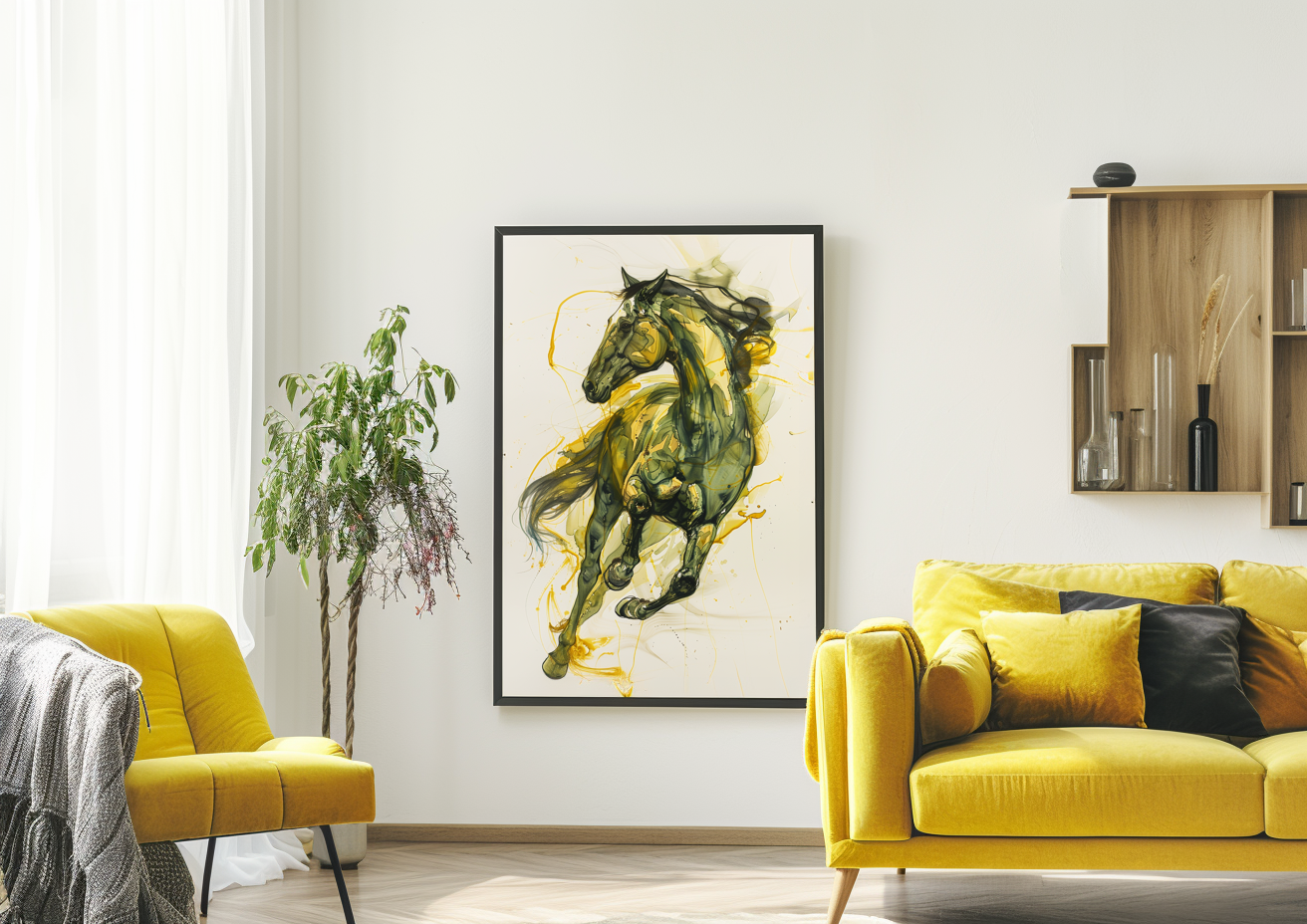 A Printable Copy of a Alcohol Ink Style Horse Art, Unique Design, Contemporary Horse Art, Equestrian Wall Decor