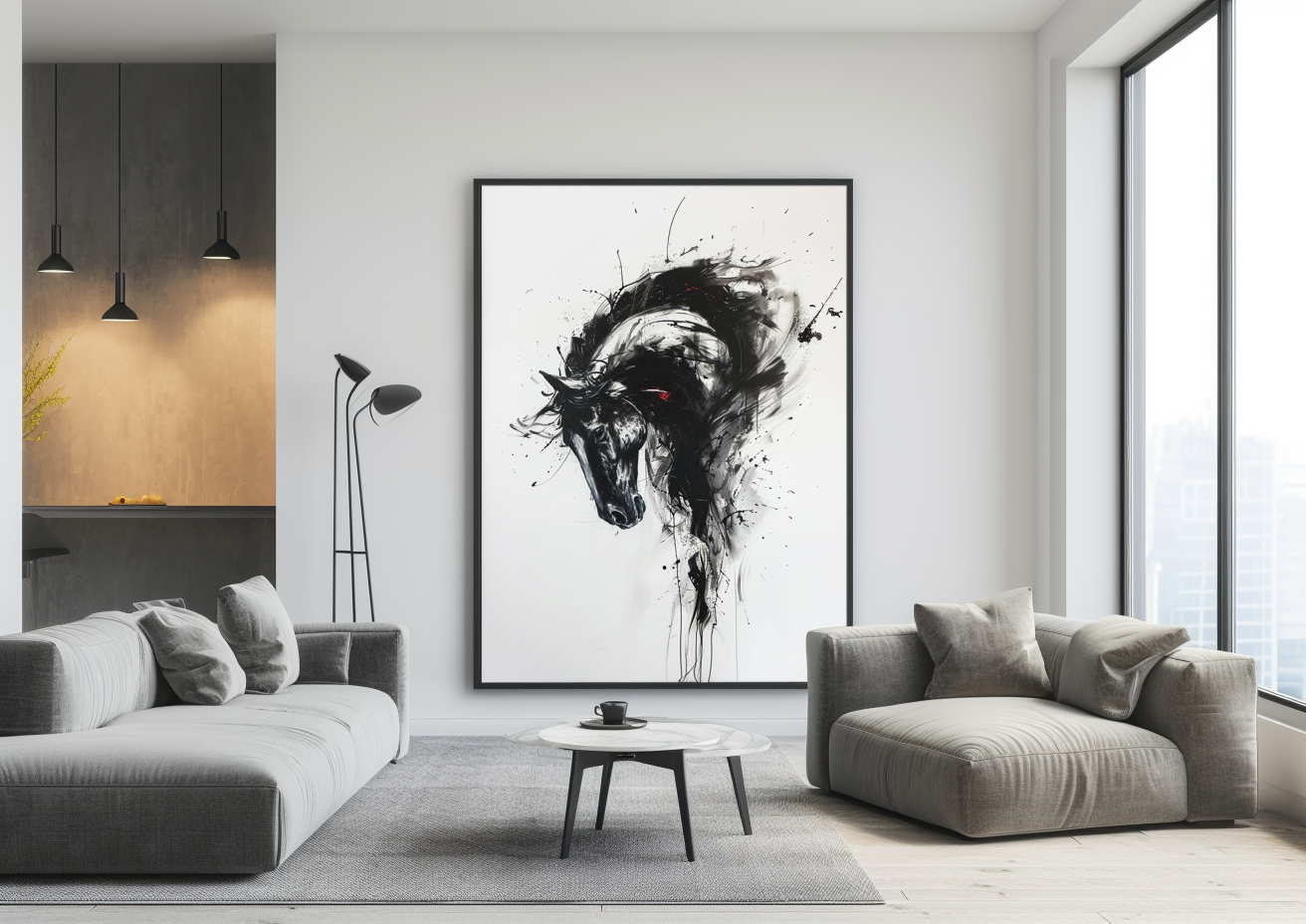 A Printable Copy of a Modern Horse Art, Expressionist Imagery, Modern Wall Decor, Unique Piece of Art