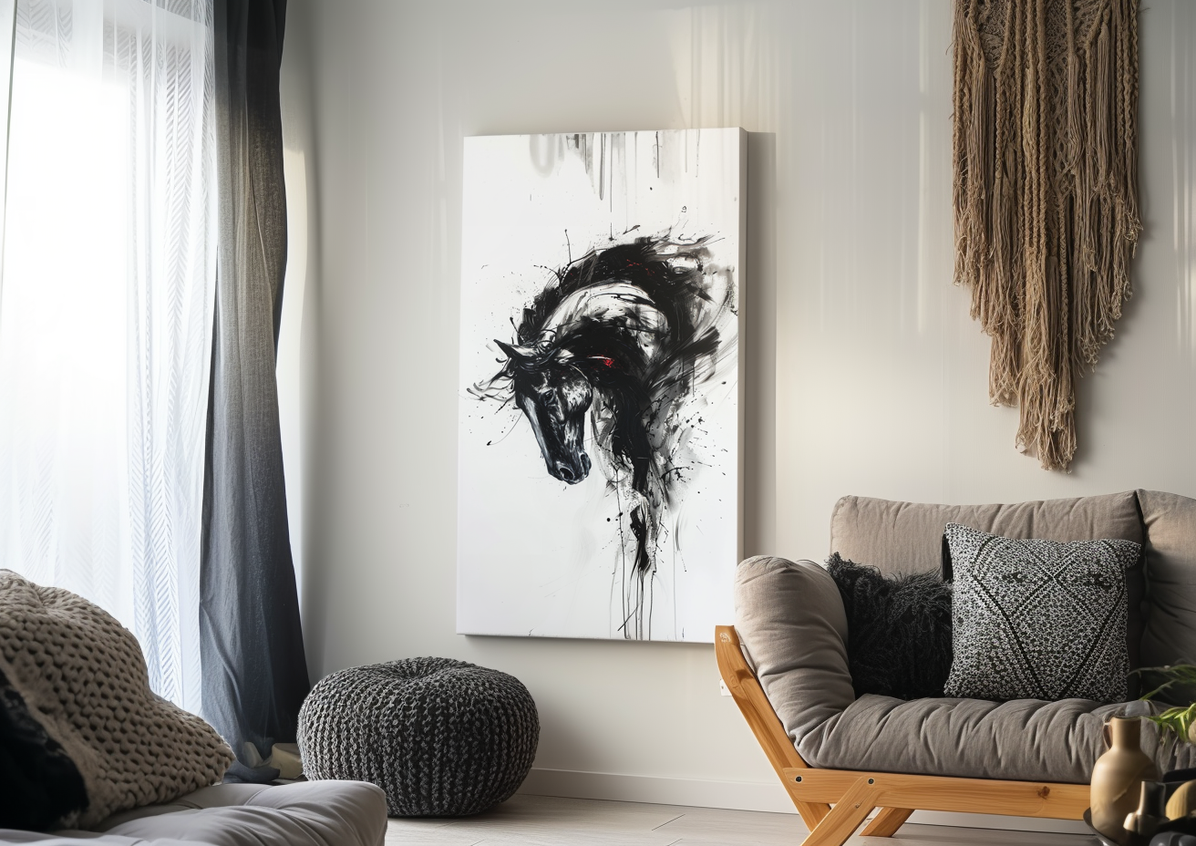 A Printable Copy of a Modern Horse Art, Expressionist Imagery, Modern Wall Decor, Unique Piece of Art