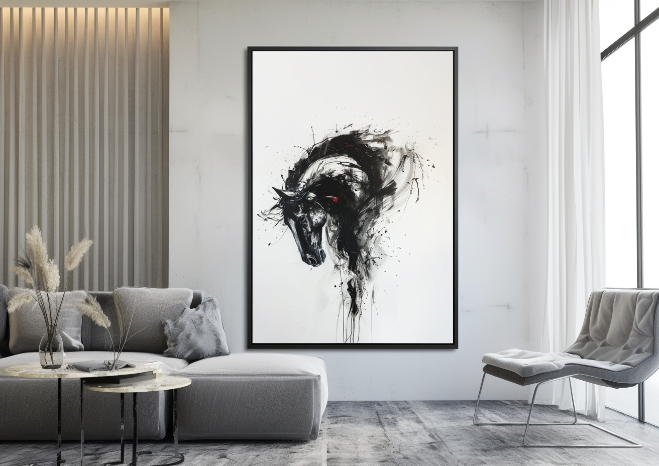 A Printable Copy of a Modern Horse Art, Expressionist Imagery, Modern Wall Decor, Unique Piece of Art